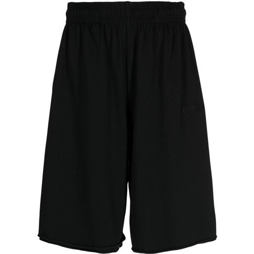 VETEMENTS shorts con ricamo - nero