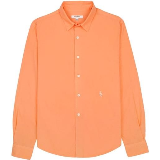 Sporty & Rich camicia src con ricamo logo - arancione