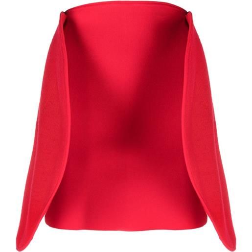 Victoria Beckham minigonna con dettaglio 3d - rosso