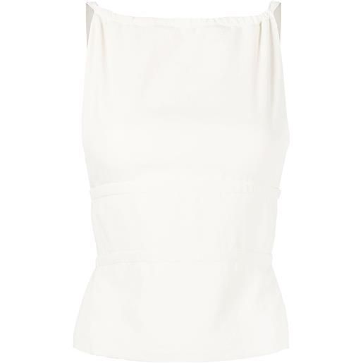Dion Lee canottiera con cut-out harness - bianco