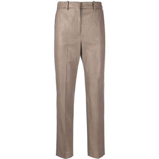 Incotex pantaloni crop - marrone