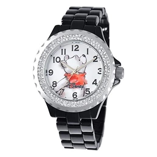Disney women's w000995 winnie black enamel watch