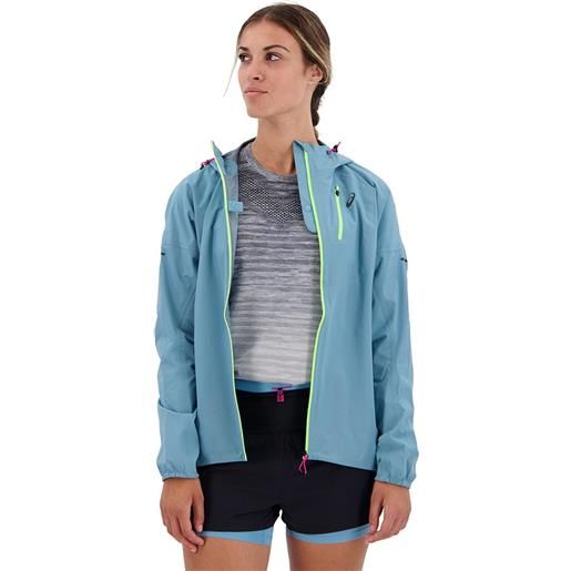 Asics fujitrail waterproof jacket blu xs donna
