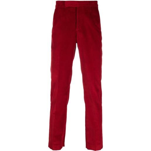 Polo Ralph Lauren pantaloni slim a coste - rosso