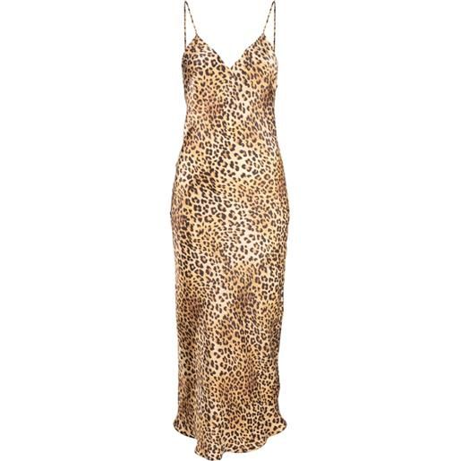 Gilda & Pearl abito golden hollywood midi leopardato - marrone
