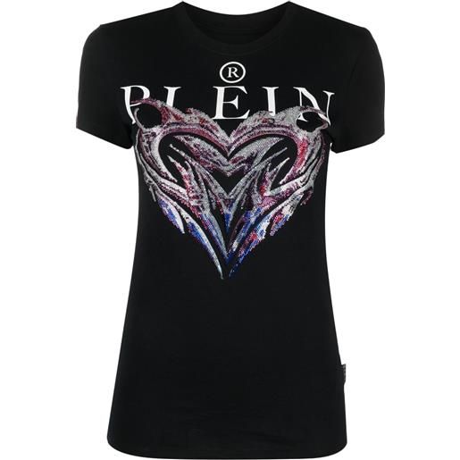Philipp Plein t-shirt con decorazione di cristalli - nero