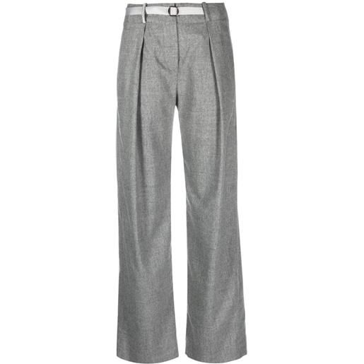 Peserico pantaloni sartoriali con cintura - grigio