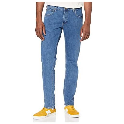Lee daren zip fly jeans dritto uomo, grigio (light stone), 31w / 32l