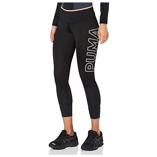 Puma modern sports fold up 7/8 tight, leggins donna, black-salmon rose, l