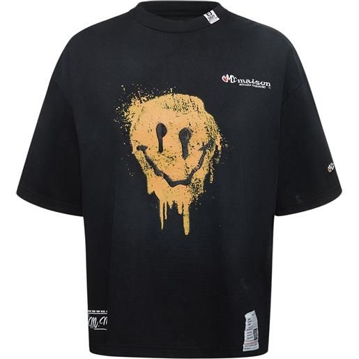 MIHARA YASUHIRO t-shirt smiley face in cotone con stampa