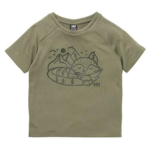 Helly Hansen k marka, t-shirt unisex-bambini, 421 lav green, 5 years
