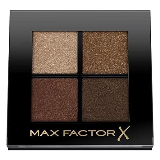 Max Factor colour x-pert soft touch palette, 4 ombretti dal colore intenso, altamente sfumabili, 004 veiled bronze