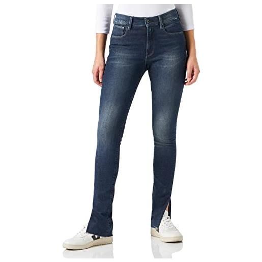 G-STAR RAW women's 3301 skinny slit jeans, blu (antique forest blue d21404-d188-d355), 33w / 32l