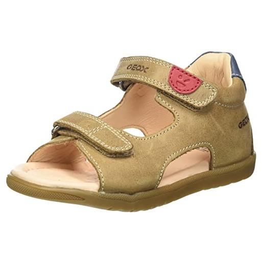 Geox b sandal macchia boy, primi passi bimbo 0-24, marrone (caramel c5102), 25 eu