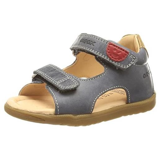 Geox b sandal macchia boy, primi passi bimbo 0-24, marrone (caramel c5102), 24 eu