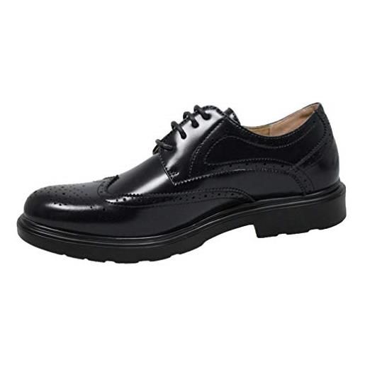 Evoga scarpe francesine uomo casual eleganti calzature man's shoes (#a2 nero, 44)
