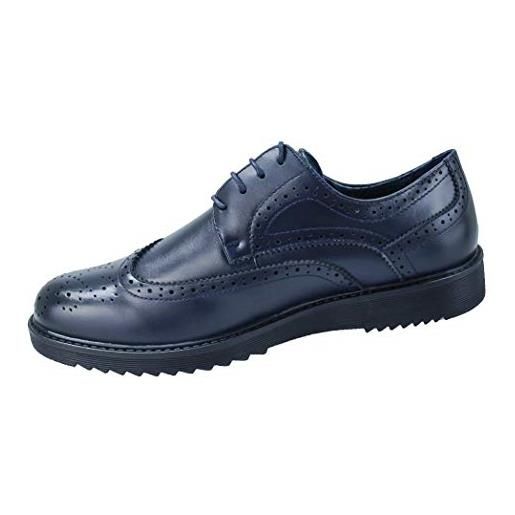 Evoga scarpe francesine uomo casual eleganti calzature man's shoes (#a3 blu, 45)