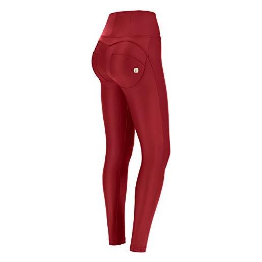 FREDDY - pantaloni wr. Up® similpelle vita alta skinny - special edition, rosso, small