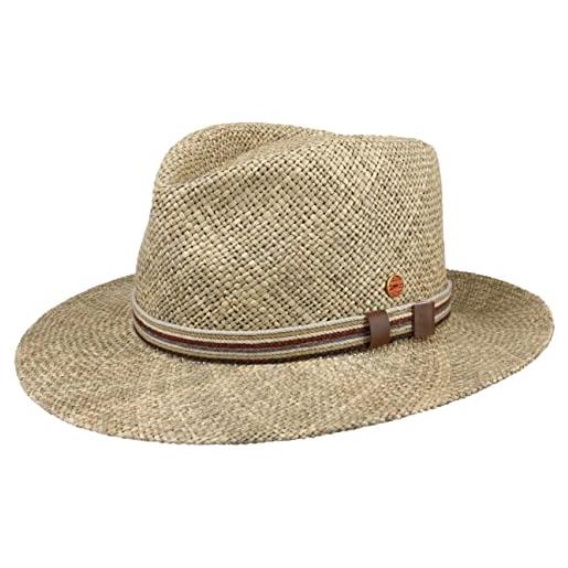MAYSER calas cappello in paglia donna/uomo - made the eu outdoor fedora da sole primavera/estate - 55 cm natura