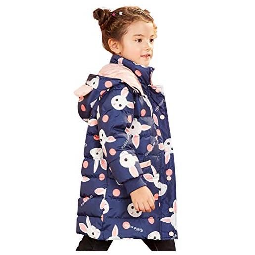 Nemopter giacca bambina invernale giacca bambina con cappuccio con orecchie animate piumino caldo e spesso in cotone 3 a 11 anni