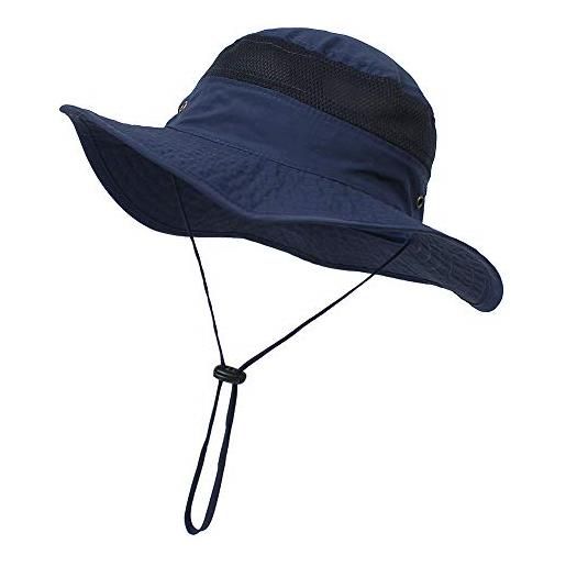 DHDHWL bambino cappello cappello da sole for bambini, cappello a tesa larga, in feltro, cappello da spiaggia all'aperto outdoor (color: blau, size: l)