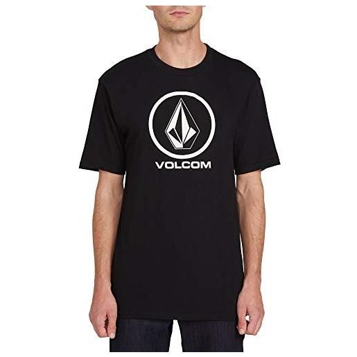 Volcom men's crisp stone short sleeve t shirt black l