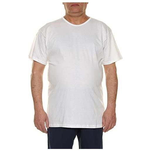 Maxfort maglia t-shirt intimo taglie forti uomo girocollo 501-3 pezzi - bianco, 7xl