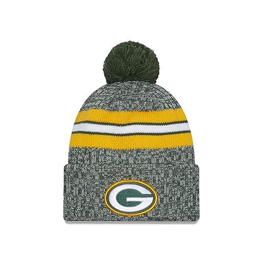 New Era green bay packers nfl 2023 sideline sport knit otc green yellow beanie