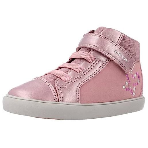Geox b gisli girl b, scarpe da ginnastica bambina, rosa (dk pink), 26 eu