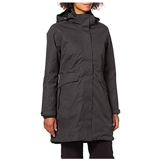 CMP - cappotto in twill da donna con cappuccio removibile, nero mel. , 44