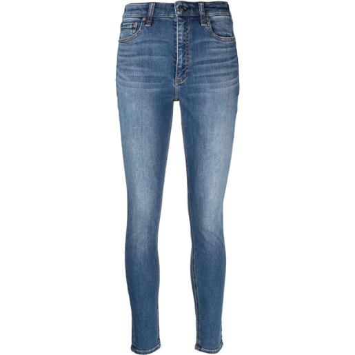 rag & bone jeans nina skinny a vita alta - blu