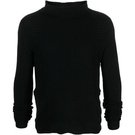 Rick Owens mock-neck knitted jumper - nero