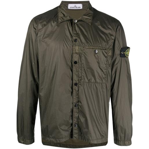 Stone Island giacca-camicia con motivo compass - verde