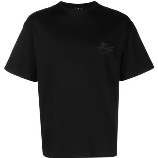 ETRO t-shirt pegaso con ricamo - nero