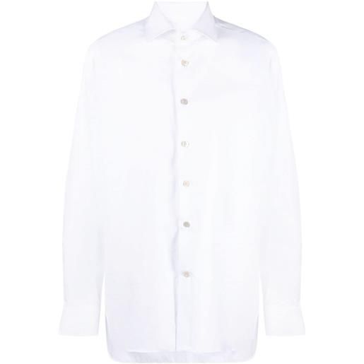 Kiton camicia con colletto a punta - bianco