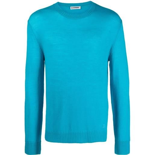 Jil Sander maglione con ricamo - blu