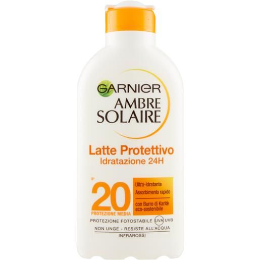 Garnier ambre solaire latte idratante spf 20 200 ml - -