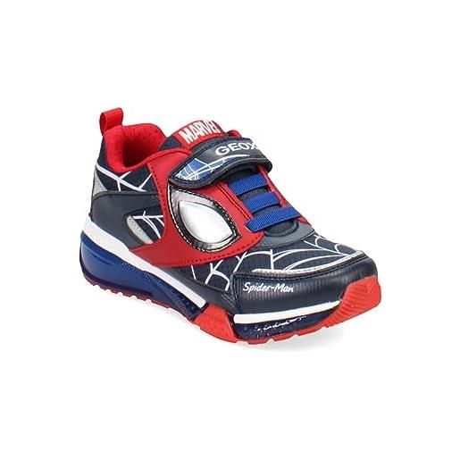 Geox j bayonyc boy, scarpe da ginnastica bambini e ragazzi, royal red, 24 eu