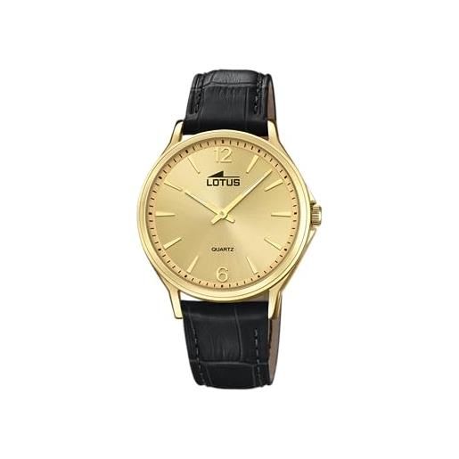 LOTUS orologio donna 18517/e outlet cassa in acciaio inox 316l oro cinturino in pelle nero, beige, striscia