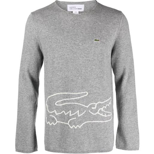 Comme Des Garçons Shirt maglione con applicazione - grigio