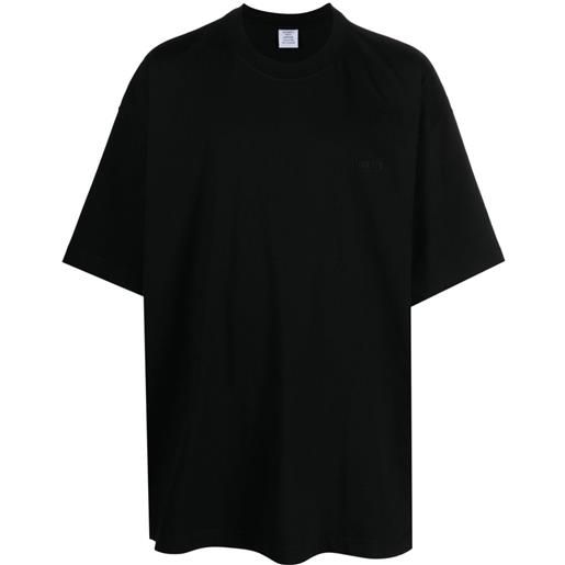 VETEMENTS t-shirt con ricamo - nero