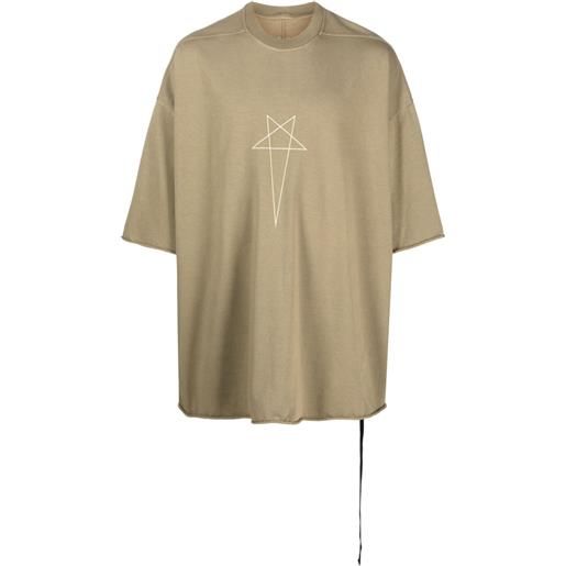 Rick Owens DRKSHDW t-shirt pentagram - verde