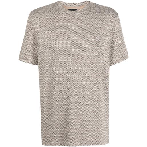 Giorgio Armani t-shirt con stampa grafica - toni neutri
