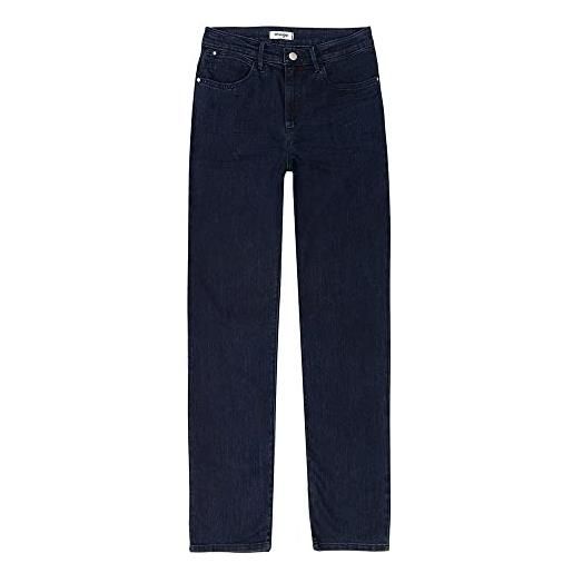 Wrangler straight jeans, blu (blue black), 32w / 32l donna