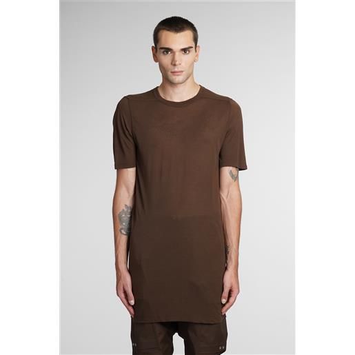Rick Owens t-shirt level t in viscosa marrone
