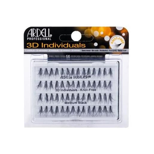 Ardell 3d individuals duralash knot-free ciglia finte 56 pz tonalità medium black