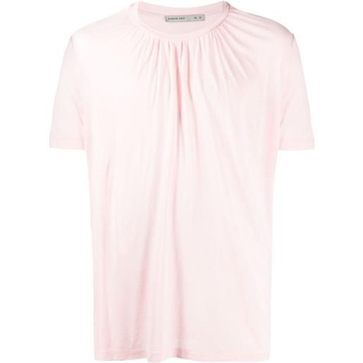 AARON ESH t-shirt con ruches - rosa
