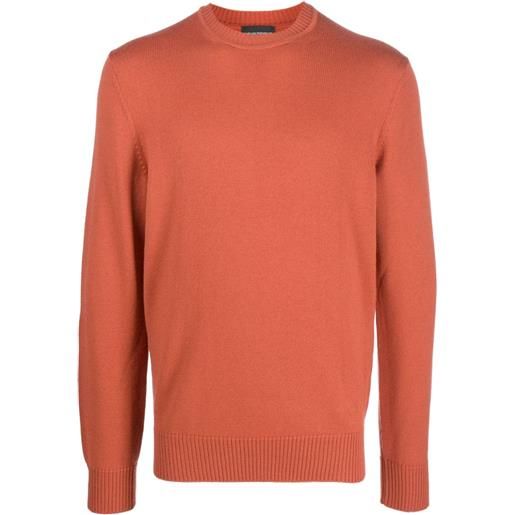 Emporio Armani maglione con ricamo - arancione