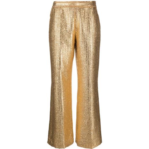 Forte Forte pantaloni dritti metallizzati - oro