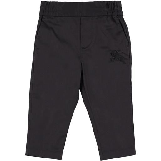 BURBERRY pantaloni in felpa di cotone / logo